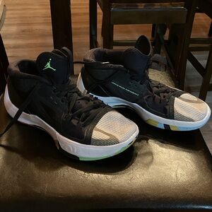 Jordan Black and White Athletic Shoes